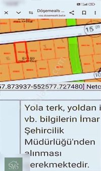 Döşemealtı Yeniköy'de 15'lik Yol Cepheli 405m2 0.80 Max 5 Kat
