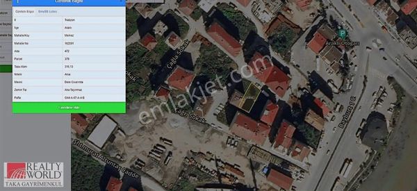 Taka'dan Araklı Merkezde Satılık Arsa