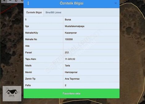 Bursa M.kemalpaşa Kazanpınar'da Ayva Köye Sınır 11.000m2 Tarla