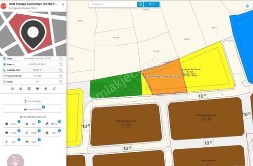 Akmeşede 1237m2 %40 İmarı Mevcut Konut Alanında Arsa