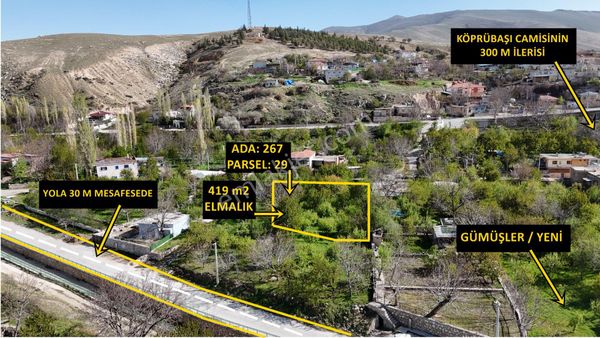 E.gökal Gümüşler Mükemmel Konum Yetişmiş Ağaç ! 419 M2 Elmalık !