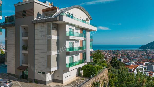 Alanya Hasbahçe 3+1 160m2 Full Panaromik Deniz Manzaralı Düz Ayak Satılık Daire