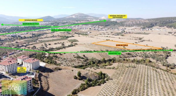 Muğla Yatağan Toki Konutları Yakını Yol Cepheli 26.985 M2 Arsa !