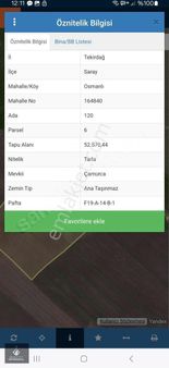 Tekirdağ Saray Osmanlı Cadde Cephe Tarladan Acil Satılık Arsa