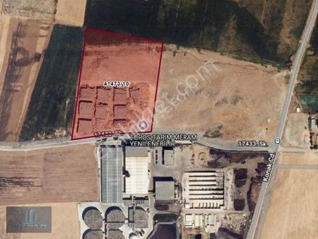 Meram Çomaklı 41.700m2 Müstakil Sulak Tarla Biyogaz Üretim Yakın