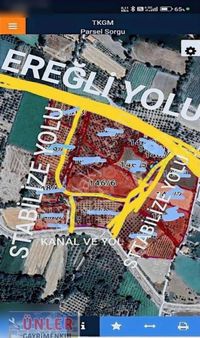 Yıldızlı Durlazda 17 Evlek Villaya Uygun 3 Yola Cephe Tek Tapulu