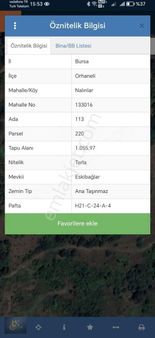 Orhaneli Nalınlar 1056 M2 Tek Tapu Yatırımlık