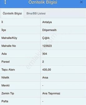 Evrim Emlak'tan Satılık Arsa