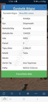 Kovanlık Mahallesin'de Çiftlik Yapımına Uygun Tarla Çınar Emlak