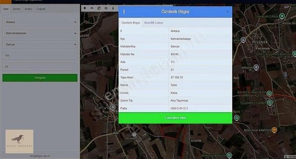 Satılık, Kahramankazan'da, Tarım Ve Hayvancılık İçin Kupon Arsa