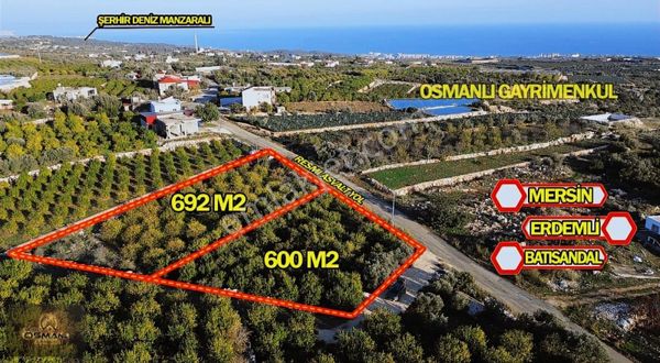 Erdemli Batısandal Denize 5 Km Mesafe Satılık 692 Ve 600 M2 Arsa