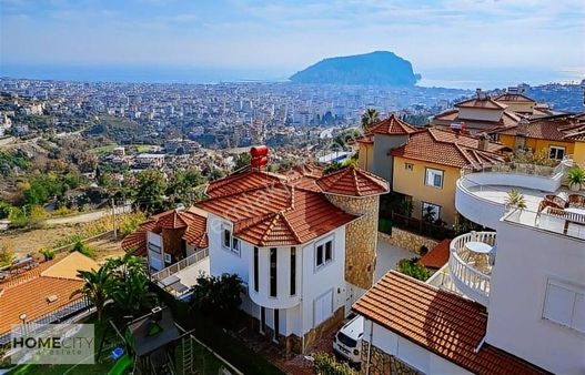 Alanya Tepe Mah 3+1 250m2 Alanya Kale Deniz Manzaralı Full Eşyal