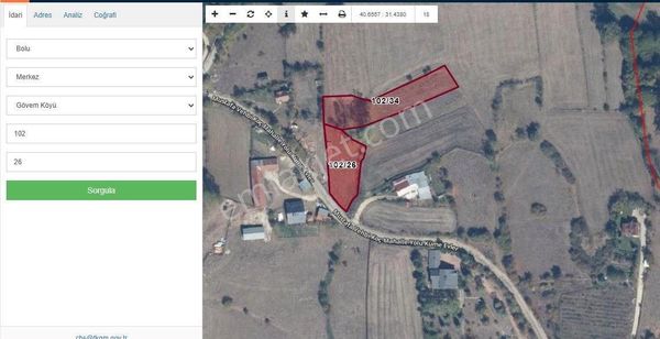 Bolu Gövem Köyü Satılır Tarla Toplam 3.513 Metrekare Altın Emlak