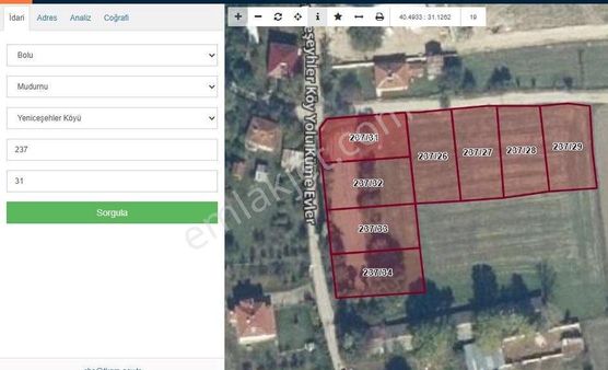 Mudurnu Satılık Parseller Yeniceşehler Köyü Altın Emlak Merkez Ş