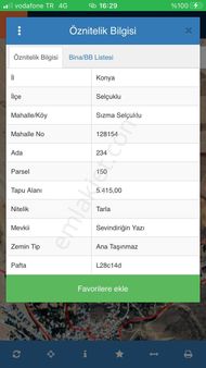 Sızma Selçuklu Köyünde 2707m² Satılık Hobi Bahçelik Tarla