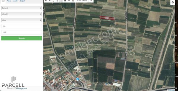 Balıkesir Altıeylül Atköy Mah. Satılık Emsalsiz Tarla