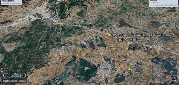 Satılık 18.787m² Tarla Biga Yeniçiftlik De Güçlü Erdağı 'dan