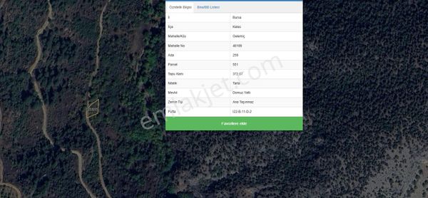 Bursa Keles Gelemiç Köyü’nde Vadi Manzaralı Hobi Bahçesi!