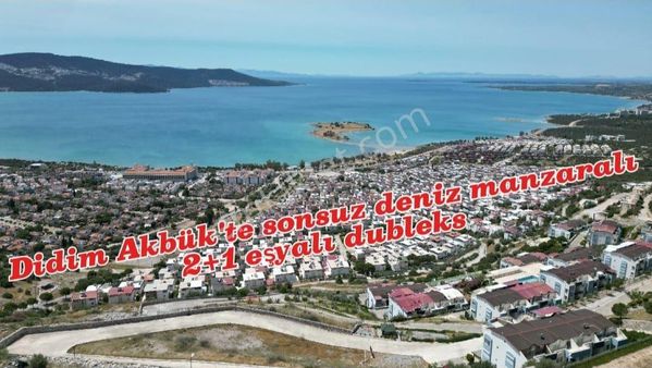 Didim Akbük'te Sonsuz Deniz Manzaralı Köşe Konum 2+1 Dubleks Daire