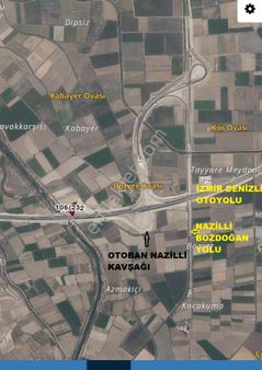 İzmir Denizli Otoyolu Nazilli Çıkış Kavşağında Satılık Tarla