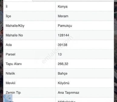 Pamukcu Mustakil Bahce Elektrik Su İmkanı Var