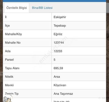 Pi Emlak’tan Eğriöz’de Manzaralı İmarlı 700m2 Arsa - Takasa Açıktır