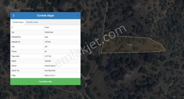Atçada Fırsat Zeytin Bahçesi 2.377 M2