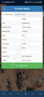 Seydikemer Yayla Ceylan Urluca Köyü Manzaralı Müstakil Parsel