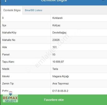 Kırklareli Kofçaz Devletliağaç Köyünde 35.656 M² Toplu Satılık