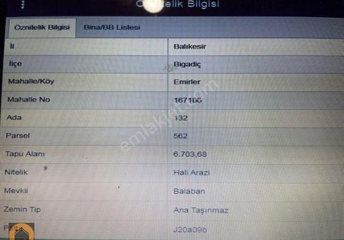 Bigadiç Emirler’de Satılık Tarla