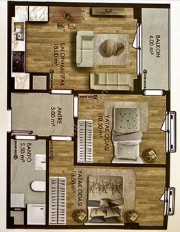 Vadeli Ödeme Avantajı Havuzlu Sosyal Alanlı Site İçi 2+1 Daire