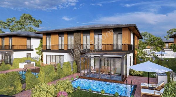 Alakova'da 12 Ay %0 Faiz %25 Peşinatla Havuzlu Bahçeli 4+1villa