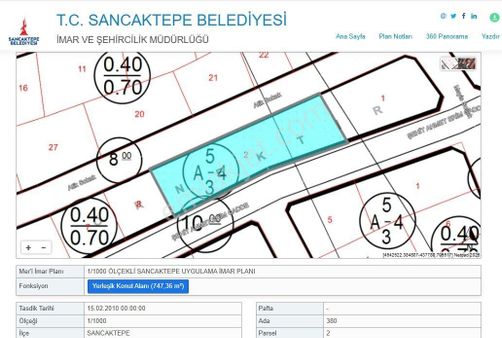 Yelken Grup'tan Sancaktepe Mevlana Mh. Satılık 215m2 İmarlı Arsa