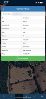 Çanakkale Yenice 12 Dönüm Satılık Tarla
