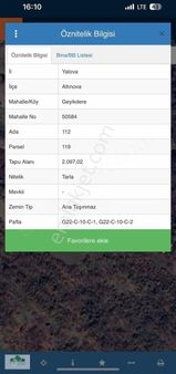 Marsam Emlak'tan Geyikdere Köyünde 2 Dönüm Tarla