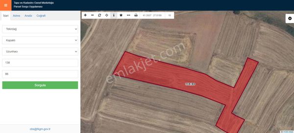 Bilge Emlaktan Kapaklıda 317 M2 Harika Konumda Hisse Satılık!!!