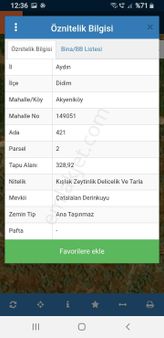 Aydın Didim Akyeniköy Balovası Kelepir Arsa