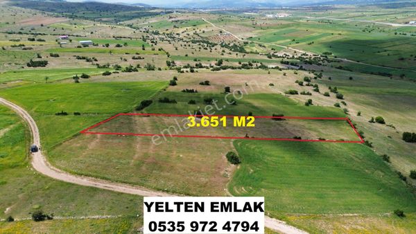 Korkuteli Yeltende Satılık Havadar Manzaralı Bölgede Satılık 3.651 M2 Tarla