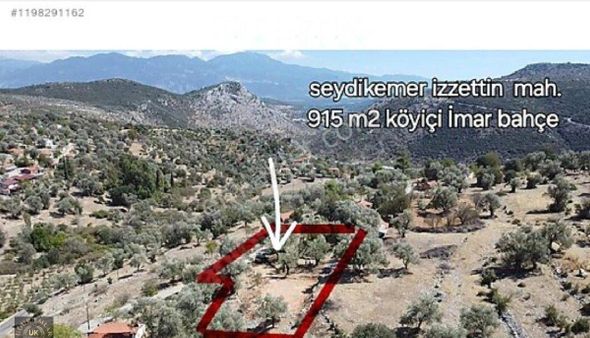 Uğur'dan Seydikemer İzzettin Mah. 915 M2 İmarlı Arsa