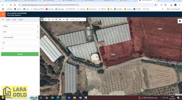 Antalya Serik Yukarıkocayatak Ta Müstakil Tapu 2 Dönüm Satılık