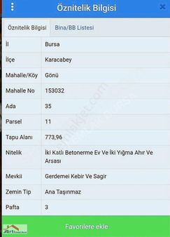 Artı'dan Karacabey Gönü'de Satılık Ev Ve Arsası