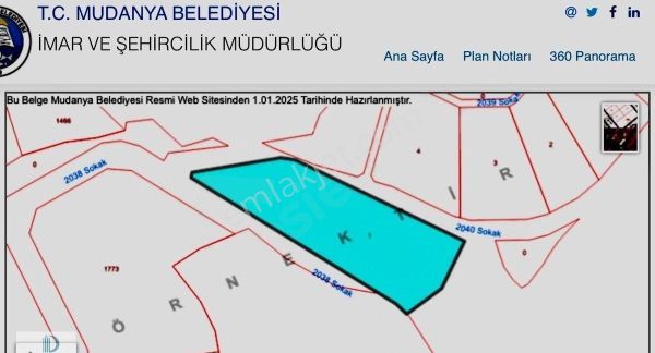 Dijitalemlak’tan Mudanya Çağrışanda 2.870 M2 Villa İmarlı Satılık Kıymetli Arsa.