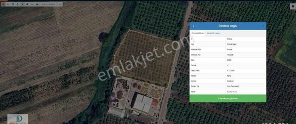 Dijitalemlak'tan Osmangazi Armuköy'de Otobana Çok Yakın 5.770 M2 Satılık Kıymetli Arazi.