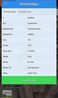 Kütahya Çavdarhisar Yenice Armutcukta Satılık Müstakil Parsel
