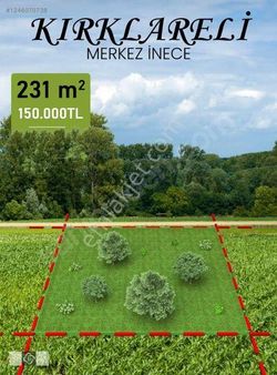 Kırklareli İnecede 231m² Yatırımlık Arsa!