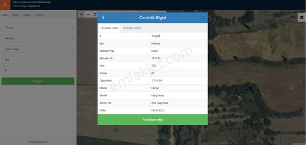 Yakamoz Emlak'tan Dayılı Köyünde Satılık 1.714,94 M2 Satılık Bahçe