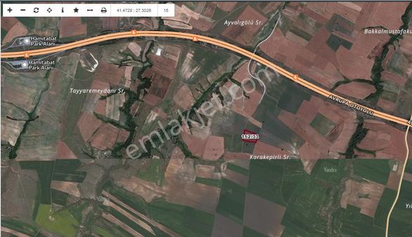 Lüleburgaz Hamitabatta Resmi Yola Cepheli Fırsat Tarla