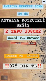 Datköy Arsası Beğiş Susuzunda 2 Tapu Tek Fiyat