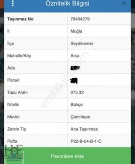 Seydikemer Arsaköy'de Yatırımlık Satılık Arazi