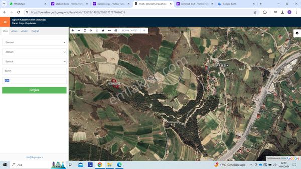 Lider'den Samsun Atakum Sarıışık Köyünde 2.915 M2 Tarla Tek Tapu